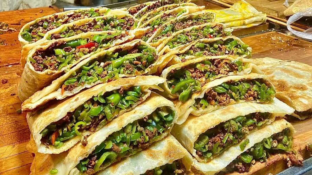 沙葱牛肉饼